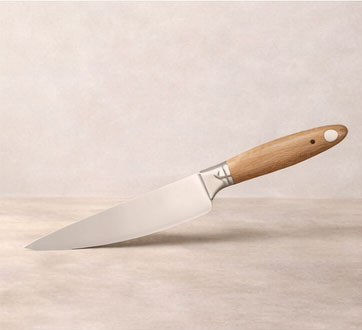 Stainless Steel Kitchen Knife with Wooden Handle