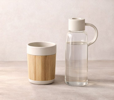 Glass Water Bottle with Handle – 800ml